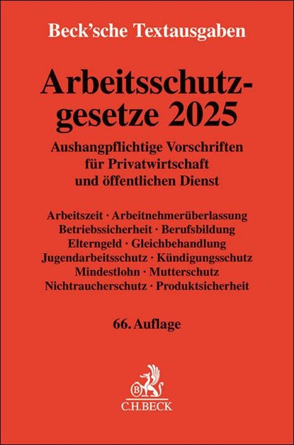 Arbeitsschutzgesetze 2025, niet bekend - Paperback - 9783406827938