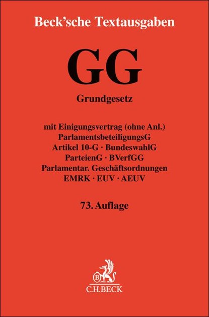 Grundgesetz für die Bundesrepublik Deutschland. GG, niet bekend - Paperback - 9783406840708