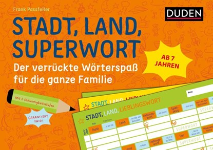 Stadt, Land, Superwort - Der verrückte Wörterspaß für die ganze Familie, Frank Passfeller - Paperback - 9783411721368