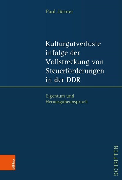 Kulturgutverluste infolge der Vollstreckung von Steuerforderungen in der DDR, Paul Jüttner - Gebonden - 9783412533304