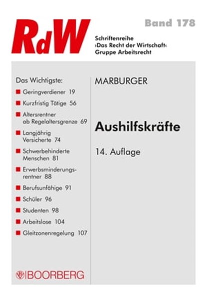 Aushilfskräfte, Horst Marburger - Ebook - 9783415062351