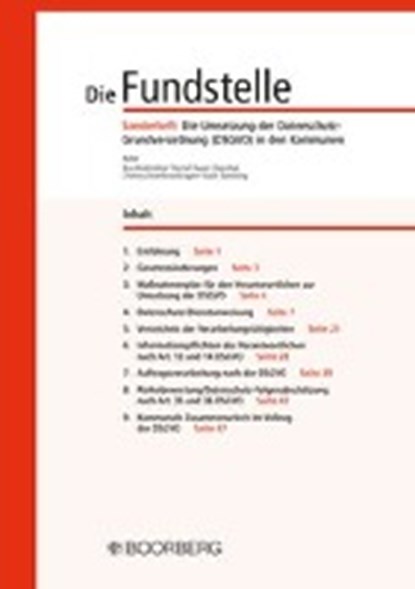 Die Fundstelle, BAUER-BANZHAF,  Bernd - Paperback - 9783415063327