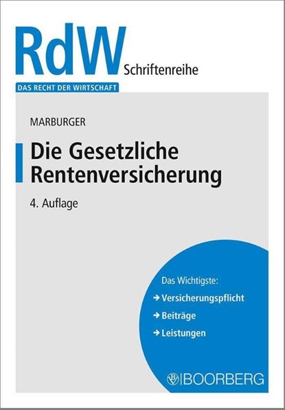 Die Gesetzliche Rentenversicherung, Dietmar Marburger - Paperback - 9783415071933