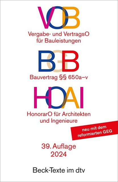 VOB / BGB  / HOAI, niet bekend - Paperback - 9783423532341