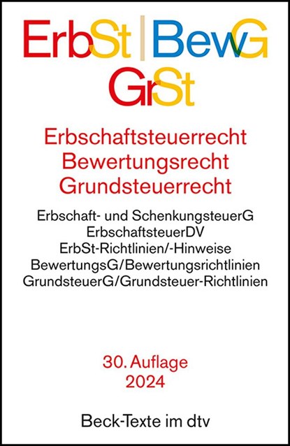 Erbschaftsteuerrecht / Bewertungsrecht / Grundsteuerrecht, niet bekend - Paperback - 9783423532464