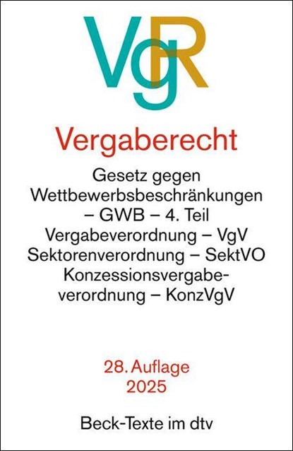 Vergaberecht. VgR, niet bekend - Paperback - 9783423533041
