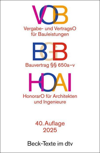 VOB / BGB / HOAI, niet bekend - Paperback - 9783423533058