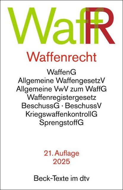 Waffenrecht. WaffR, niet bekend - Paperback - 9783423533065