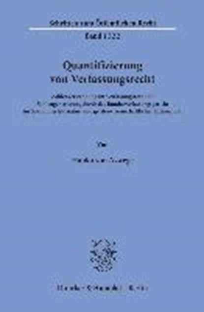 Quantifizierung von Verfassungsrecht, ASWEGE,  Hanka Renata von - Paperback - 9783428148806