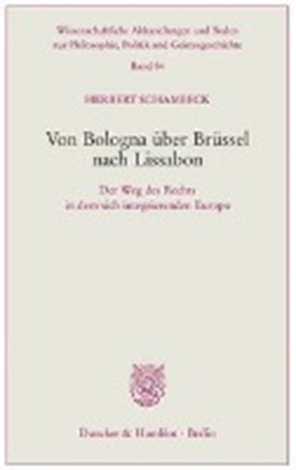 Von Bologna über Brüssel nach Lissabon, SCHAMBECK,  Herbert - Paperback - 9783428149797