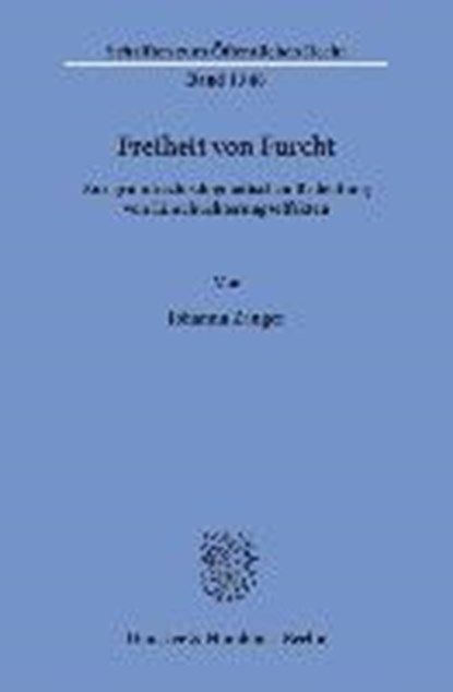 Freiheit von Furcht, ZANGER,  Johanna - Paperback - 9783428151141