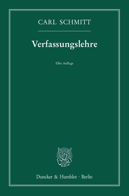 VERFASSUNGSLEHRE., UNKNOWN - Paperback - 9783428152063