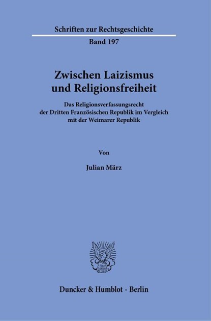 Zwischen Laizismus und Religionsfreiheit., Julian März - Paperback - 9783428182435