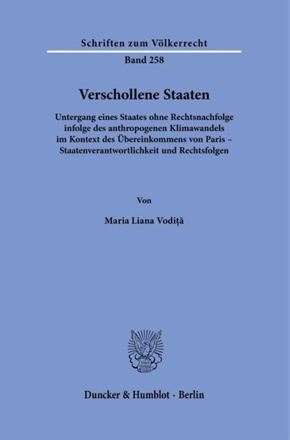 Verschollene Staaten., Maria Liana Vodita - Gebonden - 9783428188123