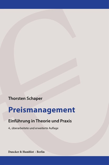 Preismanagement., Thorsten Schaper - Paperback - 9783428188543