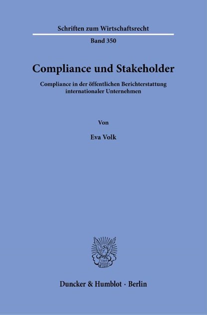 Volk, E: Compliance und Stakeholder, Eva Volk - Paperback - 9783428189434