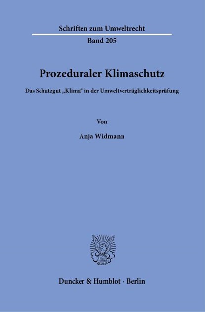 Prozeduraler Klimaschutz., Anja Widmann - Paperback - 9783428190423