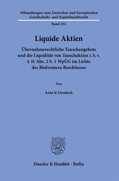 Liquide Aktien., Arne le Dandeck - Paperback - 9783428190485