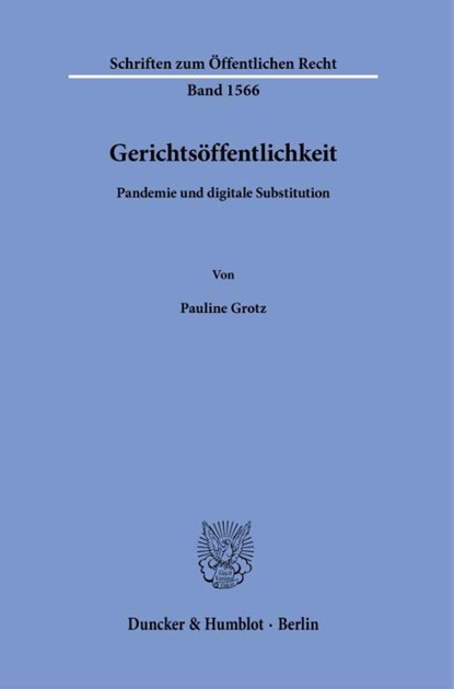 Gerichtsöffentlichkeit, Pauline Grotz - Paperback - 9783428194322