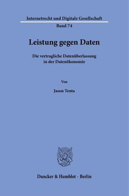 Leistung gegen Daten Bd. 74, Jason Tenta - Paperback - 9783428194377