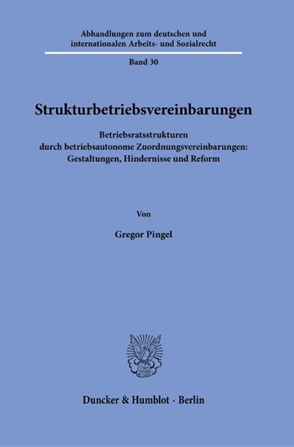 Strukturbetriebsvereinbarungen, Gregor Pingel - Gebonden - 9783428194827