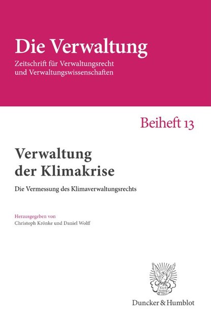Verwaltung der Klimakrise, Christoph Krönke ; Daniel Wolff - Paperback - 9783428195183