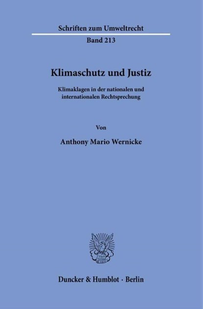 Klimaschutz und Justiz, Anthony Mario Wernicke - Paperback - 9783428195701