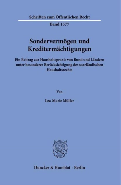 Sondervermögen und Kreditermächtigungen, Lea-Marie Müller - Paperback - 9783428195992