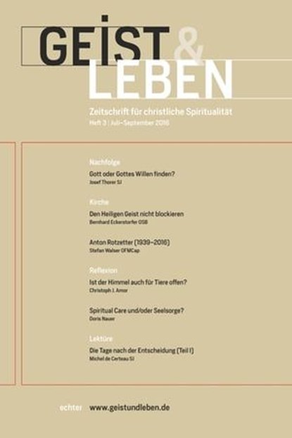 Geist & Leben 3/2016, Christoph Benke - Ebook - 9783429062750