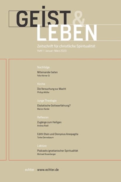 Geist & Leben 1/2023, Christoph Benke ; Verlag Echter - Ebook - 9783429066093