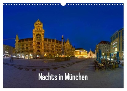 Nachts in München (Wandkalender 2025 DIN A3 quer), CALVENDO Monatskalender, Dimo Tabken - Paperback - 9783435561735