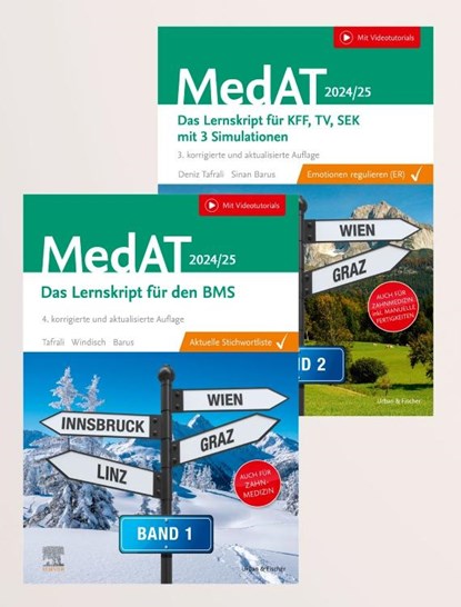 MedAT Kompendium Bd. 1 und 2 2024/2025 für Human- und Zahnmedizin, Sinan Barus ; Deniz Tafrali ; Paul Yannick Windisch ; Lena Dax - Paperback - 9783437413988