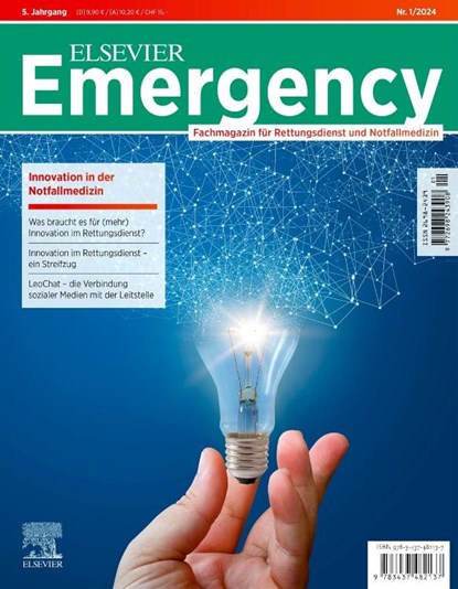 ELSEVIER Emergency. Innovation in der Notfallmedizin. 1/2024, Jürgen Gollwitzer ; Hans-Martin Grusnick ; Matthias Klausmeier - Gebonden - 9783437482137