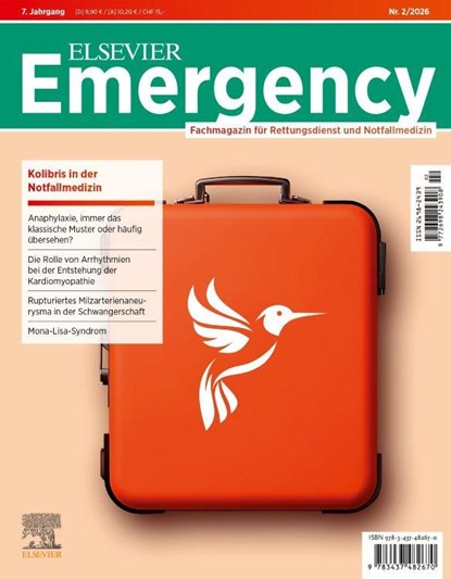 ELSEVIER Emergency. Kolibris in der Notfallmedizin. 2/2026, Claudia Schwarz ; Jürgen Gollwitzer ; Hans-Martin Grusnick - Paperback - 9783437482670