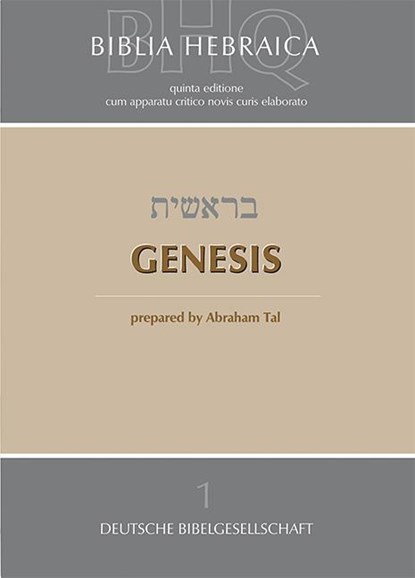 Biblia Hebraica Quinta (BHQ). Genesis, Abraham Tal - Paperback - 9783438052612