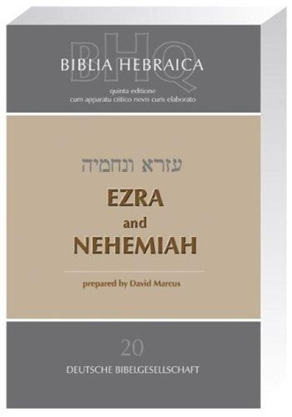 Biblia Hebraica Quinta (BHQ). Gesamtwerk zur Fortsetzung / Ezra and Nehemia, niet bekend - Paperback - 9783438052803