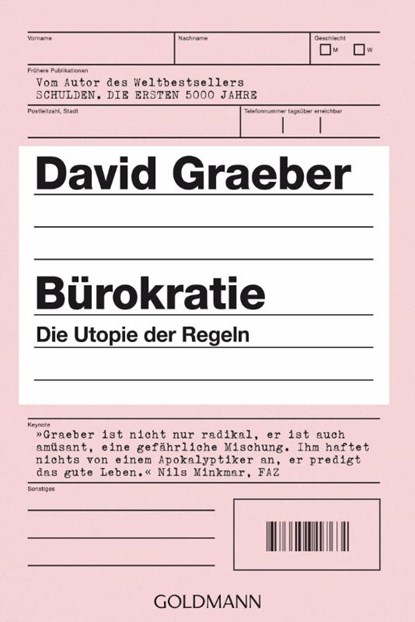 Bürokratie, David Graeber - Paperback - 9783442159208