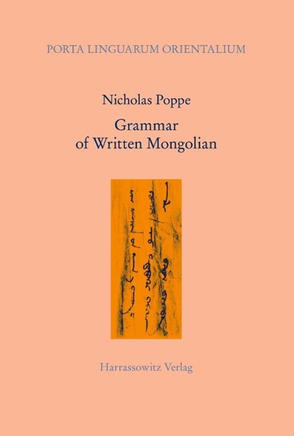 Grammar of Written Mongolian, Nicholas Poppe - Paperback - 9783447006842