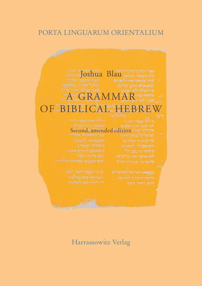 A Grammar of Biblical Hebrew, Joshua Blau - Paperback - 9783447033626