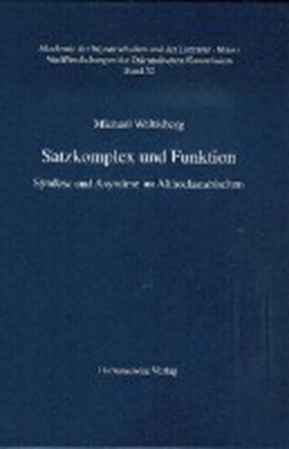 Satzkomplex und Funktion, WALTISBERG,  Michael - Gebonden - 9783447059930