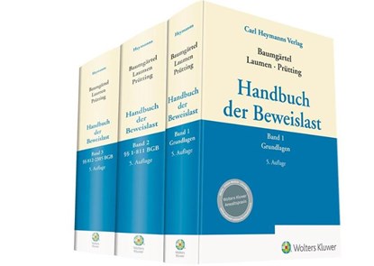 Handbuch der Beweislast (Bundle Bände 1-3), Gottfried Baumgärtel ; Hans Willi Laumen ; Hanns Prütting - Paperback - 9783452298355
