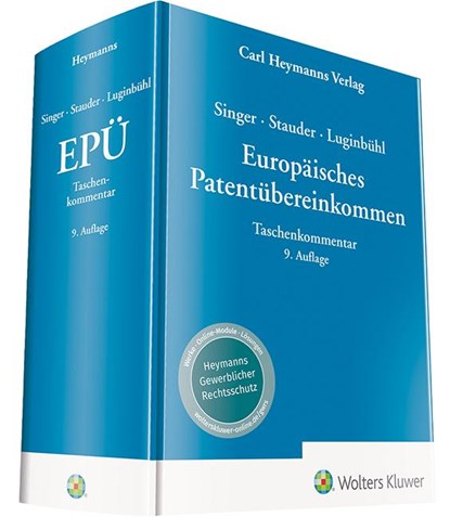 Singer / Stauder / Luginbühl, Europäisches Patentübereinkommen - Kommentar, Stefan Luginbühl ; Dieter Stauder - Gebonden - 9783452300010