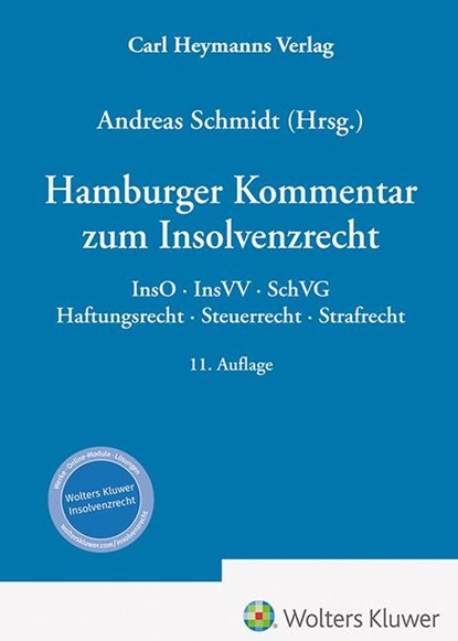 Hamburger Kommentar zum Insolvenzrecht, Andreas Schmidt - Gebonden - 9783452305091