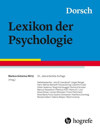 Dorsch - Lexikon der Psychologie, Markus Antonius Wirtz - Paperback - 9783456861753