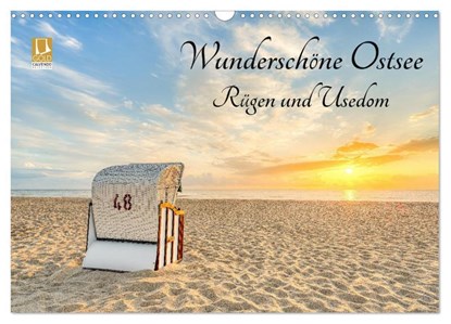 Wunderschöne Ostsee Rügen und Usedom (Wandkalender 2026 DIN A3 quer), CALVENDO Monatskalender, Michael Valjak - Paperback - 9783457575444