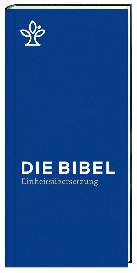 Die Bibel. Taschenausgabe blau mit Reißverschluss.