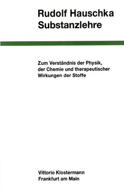 Substanzlehre, Rudolf Hauschka - Paperback - 9783465035183