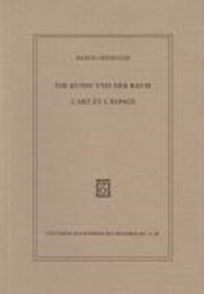 Die Kunst und der Raum / L´Art et l´Espace, Martin Heidegger - Paperback - 9783465035541