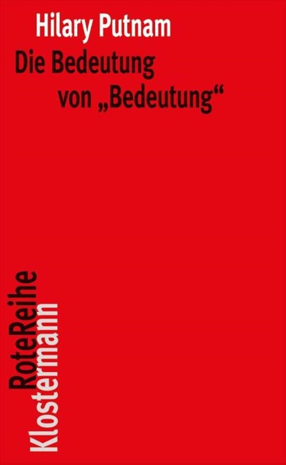 Die Bedeutung von "Bedeutung", Hilary Putnam - Paperback - 9783465045724