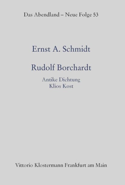 Rudolf Borchardt, Schmidt - Paperback - 9783465047421